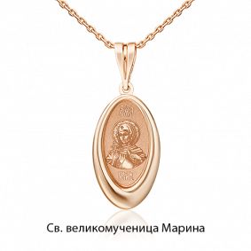 Золотая подвеска-иконка Святая великомученица Марина Platina 03-1785-02-000-1110 03-1785-02-000-1110 фото