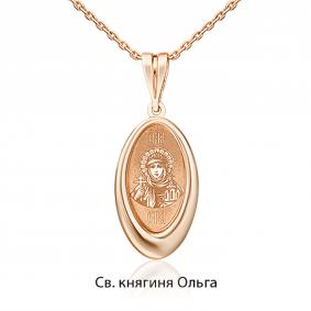 Золотая подвеска-иконка Святая княгиня Ольга Platina 03-1785-05-000-1110 03-1785-05-000-1110 фото