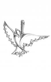 Подвеска из белого золота Platina 03-1832-00-401-1120-03 с фианитом 03-1832-00-401-1120-03 фото