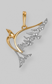 Золотая подвеска Platina 03-1833-00-401-1110-03 с фианитом 03-1833-00-401-1110-03 фото