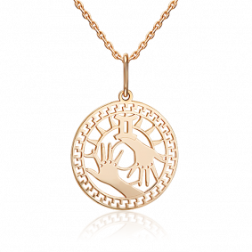 Золотая подвеска Знак зодиака Близнецы Platina 03-1839-02-000-1110 03-1839-02-000-1110 фото