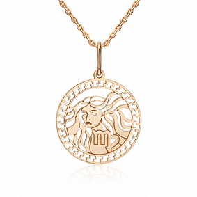 Золотая подвеска Знак зодиака Дева Platina 03-1839-05-000-1110 03-1839-05-000-1110 фото