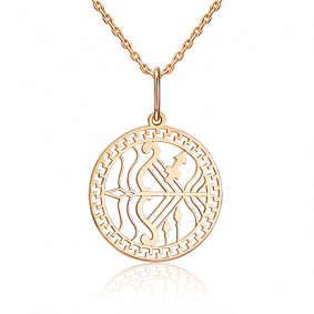 Золотая подвеска Знак зодиака Стрелец Platina 03-1839-08-000-1110 03-1839-08-000-1110 фото