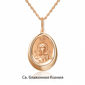 Золотая подвеска-иконка Святая блаженная Ксения Platina 03-1882-04-000-1110 03-1882-04-000-1110 фото