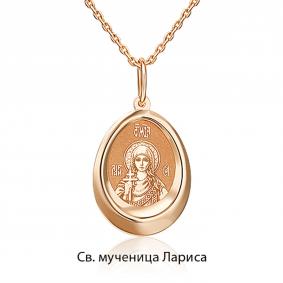 Золотая подвеска-иконка Святая мученица Лариса Platina 03-1882-05-000-1110 03-1882-05-000-1110 фото