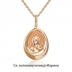 Золотая подвеска-иконка Святая великомученица Марина Platina 03-1882-07-000-1110-42 03-1882-07-000-1110-42 фото