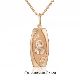 Золотая подвеска-иконка Святая княгиня Ольга Platina 03-1883-08-000-1110 03-1883-08-000-1110 фото