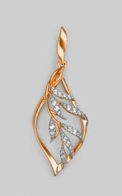 Золотая подвеска Platina 03-1904-00-401-1110-23 с фианитом 03-1904-00-401-1110-23 фото