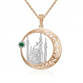 Подвеска из комбинированного золота Platina 03-1948-00-404-1111-03 с фианитом 03-1948-00-404-1111-03 фото