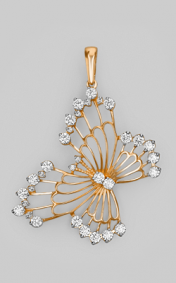 Золотая подвеска Platina 03-1959-00-401-1110-24 с фианитом 03-1959-00-401-1110-24 фото