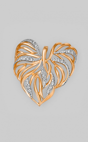 Золотая подвеска Platina 03-2002-00-401-1110-03 с фианитом 03-2002-00-401-1110-03 фото