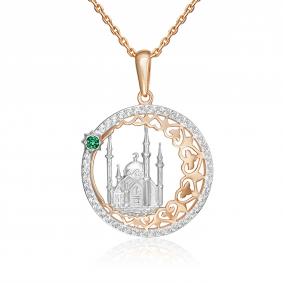 Подвеска из комбинированного золота Platina 03-2012-00-404-1111-24 с фианитом 03-2012-00-404-1111-24 фото