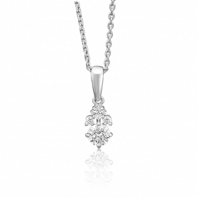 Подвеска из белого золота Platina 03-2057-00-501-1120-38 с фианитом 03-2057-00-501-1120-38 фото