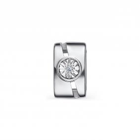 Серебряная подвеска АЛЬКОР 03-2119/000Б-00 с бриллиантом 03-2119/000Б-00 фото