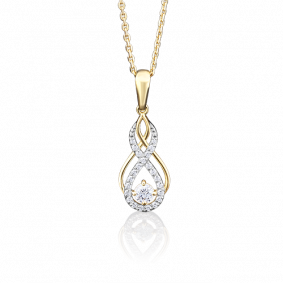 Подвеска из лимонного золота Platina 03-2181-00-501-1130-38 с фианитом 03-2181-00-501-1130-38 фото