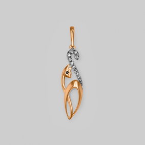 Золотая подвеска Platina 03-2186-00-403-1110-03 с фианитом 03-2186-00-403-1110-03 фото