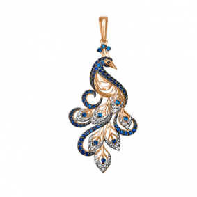 Золотая подвеска Platina 03-2207-00-404-1110-52 с фианитом 03-2207-00-404-1110-52 фото