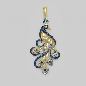 Золотая подвеска Platina 03-2207-00-404-1130-52 с фианитом 03-2207-00-404-1130-52 фото