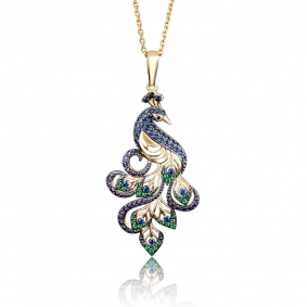 Подвеска из лимонного золота Platina 03-2207-03-404-1130-52 с фианитом и ювелирным кристаллом 03-2207-03-404-1130-52 фото