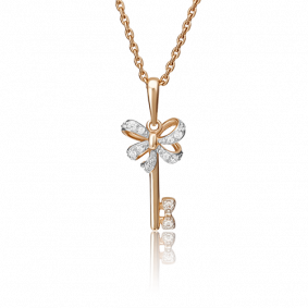 Золотая подвеска Platina 03-2231-00-401-1110-03 с фианитом 03-2231-00-401-1110-03 фото