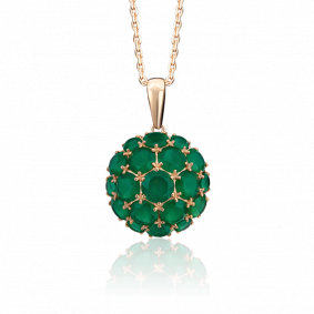 Золотая подвеска Platina 03-2277-00-274-1110-47 с халцедоном 03-2277-00-274-1110-47 фото