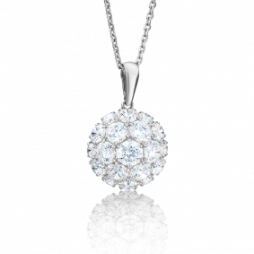 Подвеска из белого золота Platina 03-2277-00-501-1120-38 с фианитом 03-2277-00-501-1120-38 фото