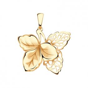 Золотая подвеска Золотые узоры 03-2281 03-2281 фото