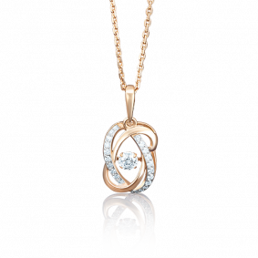 Золотая подвеска Platina 03-2290-00-501-1110-38 с фианитом 03-2290-00-501-1110-38 фото