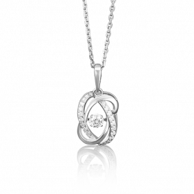 Подвеска из белого золота Platina 03-2290-00-501-1120-38 с фианитом 03-2290-00-501-1120-38 фото