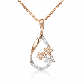 Золотая подвеска Platina 03-2301-00-401-1110-23 с фианитом 03-2301-00-401-1110-23 фото