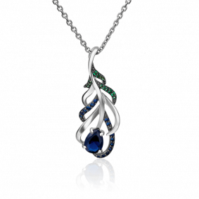 Подвеска из белого золота Platina 03-2331-00-404-1120-23 с фианитом 03-2331-00-404-1120-23 фото