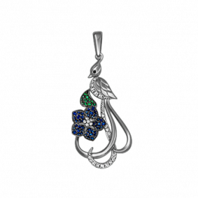 Подвеска из белого золота Platina 03-2332-00-404-1120-32 с фианитом 03-2332-00-404-1120-32 фото