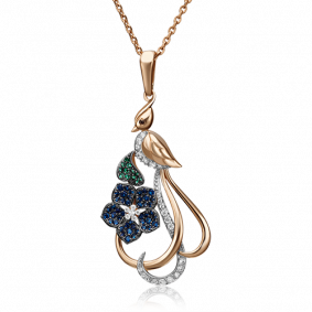 Золотая подвеска Platina 03-2332-01-404-1110-32 с фианитом 03-2332-01-404-1110-32 фото