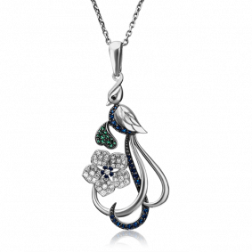 Подвеска из белого золота Platina 03-2332-01-404-1120-32 с фианитом 03-2332-01-404-1120-32 фото