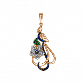 Золотая подвеска Platina 03-2332-02-404-1110-32 с фианитом 03-2332-02-404-1110-32 фото