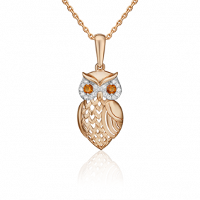 Золотая подвеска Platina 03-2338-01-404-1110-03 с фианитом 03-2338-01-404-1110-03 фото