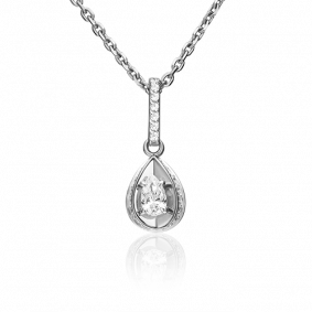 Подвеска из белого золота Platina 03-2373-00-501-1120-38 с фианитом 03-2373-00-501-1120-38 фото