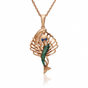 Золотая подвеска Platina 03-2395-00-404-1110-32 с фианитом 03-2395-00-404-1110-32 фото