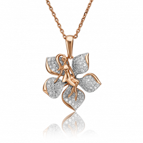 Золотая подвеска Platina 03-2400-00-401-1110-33 с фианитом 03-2400-00-401-1110-33 фото