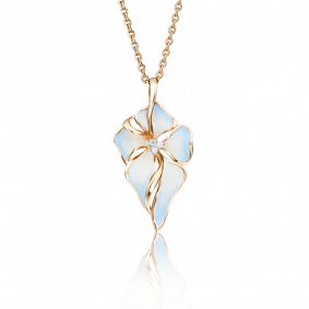 Золотая подвеска Platina 03-2413-01-401-1110-25 с фианитом и эмалью 03-2413-01-401-1110-25 фото