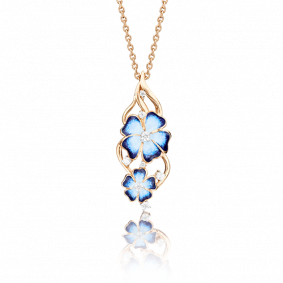 Золотая подвеска Platina 03-2416-00-401-1110-25 с фианитом и эмалью 03-2416-00-401-1110-25 фото