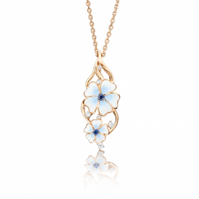 Золотая подвеска Platina 03-2416-00-404-1110-25 с фианитом и эмалью 03-2416-00-404-1110-25 фото