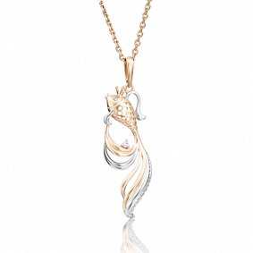 Золотая подвеска Platina 03-2424-00-401-1110-03 с фианитом 03-2424-00-401-1110-03 фото