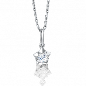 Подвеска из белого золота Platina 03-2435-00-501-1120-38 с фианитом 03-2435-00-501-1120-38 фото