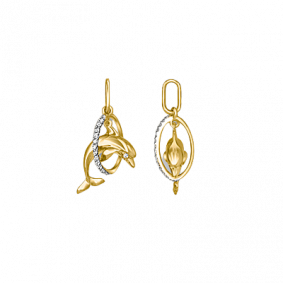 Подвеска из лимонного золота Platina 03-2446-00-401-1130-03 с фианитом 03-2446-00-401-1130-03 фото