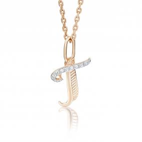 Золотая подвеска-буква Г Platina с фианитом 03-2448-Г-401-1110-03 03-2448-Г-401-1110-03 фото