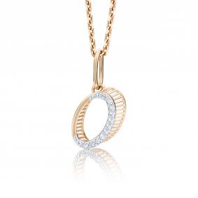 Золотая подвеска-буква О Platina с фианитом 03-2448-О-401-1110-03 03-2448-О-401-1110-03 фото