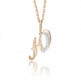 Золотая подвеска-буква Ю Platina с фианитом 03-2448-Ю-401-1110-03 03-2448-Ю-401-1110-03 фото