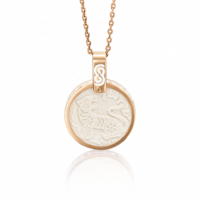 Золотая подвеска Символ года Тигра Platina с бивнем мамонта и эмалью 03-2451-03-292-1110-46 03-2451-03-292-1110-46 фото