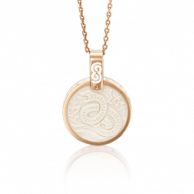 Золотая подвеска Символ года Змея Platina с бивнем мамонта и эмалью 03-2451-06-292-1110-46 03-2451-06-292-1110-46 фото